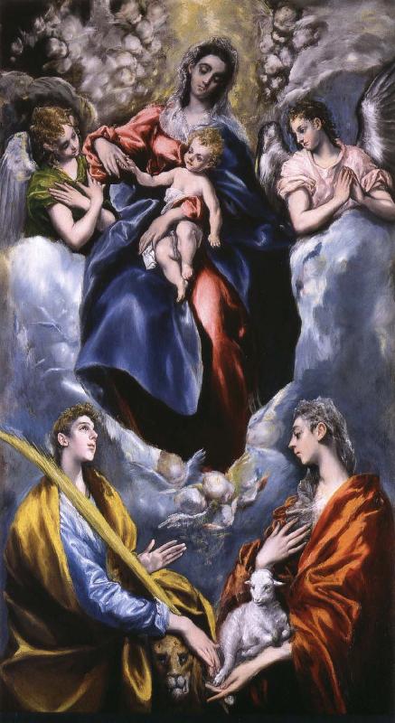 El Greco Madonna and Child with St Martina and St Agnes